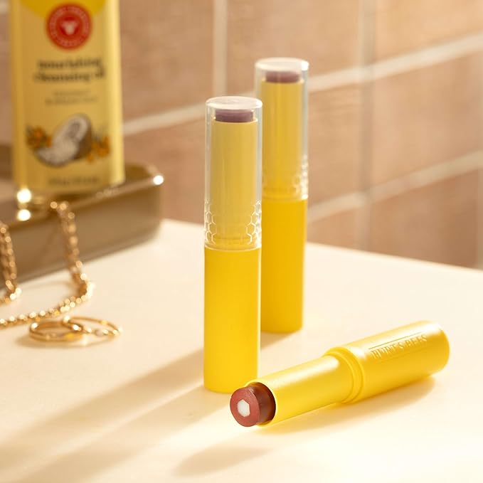 Burt’s Bees Back To School Dorm Essentials, Tinted Boosted Balm, Rose Knows, Hydrating Tinted Lip Balm with Vitamin C, E, and F Core, 24 Hour Lip Moisturizer, 100% Natural Origin, 1 Count, 0.16oz