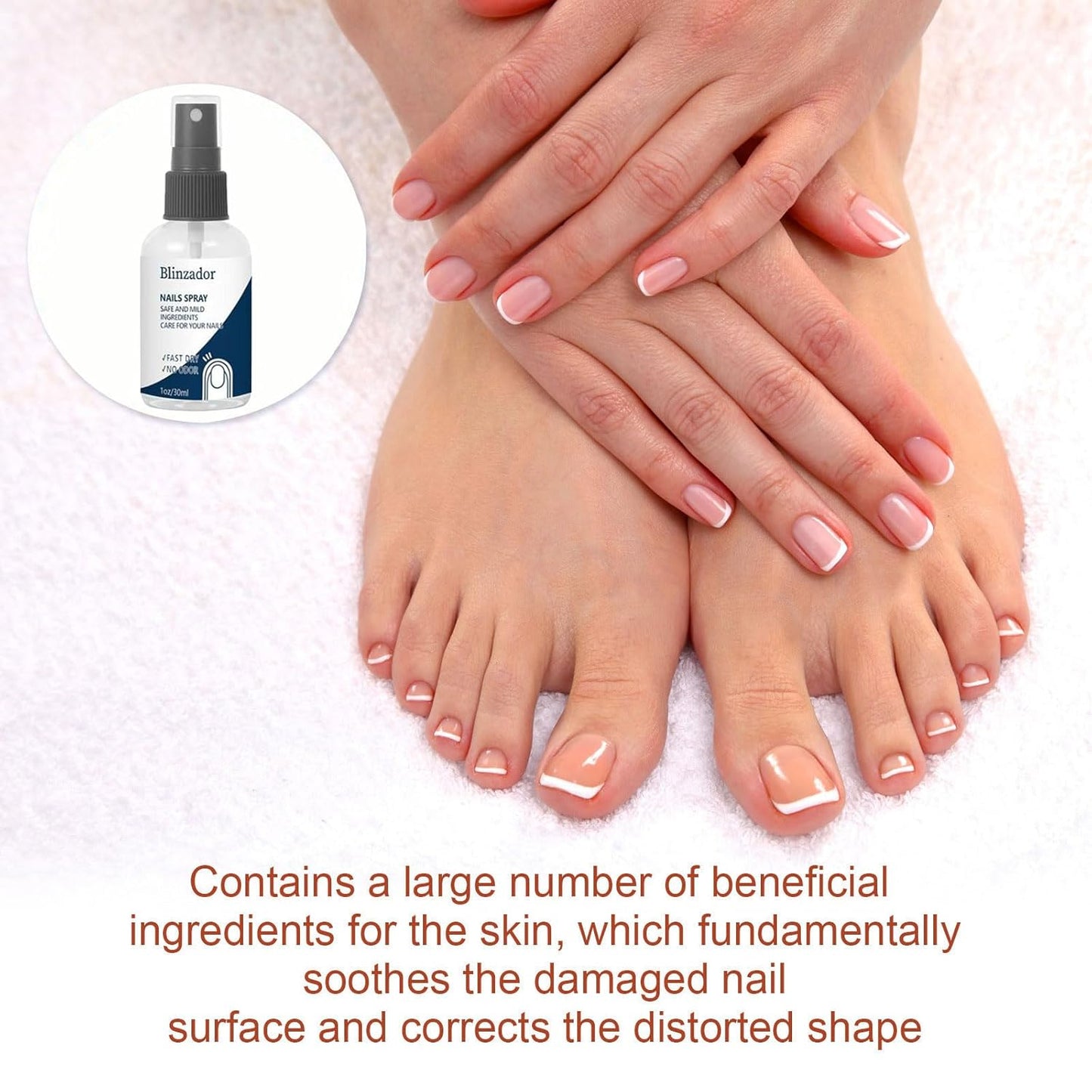 Nail Spray, Long Lasting Nail Polish, 7Days Nail Treatment, Keeps Feet Fresh & Dry All Day, for All Nail Types (3 pcs)
