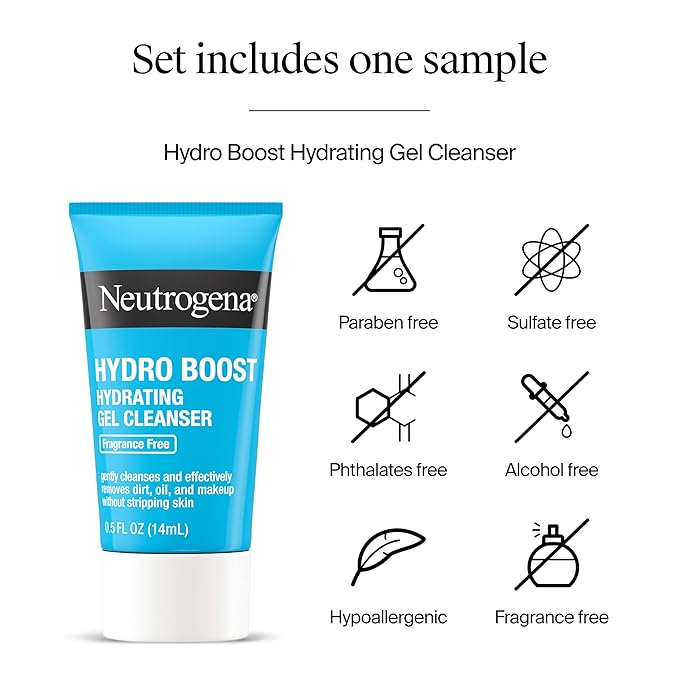 Neutrogena Rapid Wrinkle Repair Retinol Face Moisturizer Night Cream, Anti-Aging Face Cream with Retinol & Hyaluronic Acid, 1 fl. oz + Trial Size Hydro Boost Facial Cleanser, 0.5 fl. oz