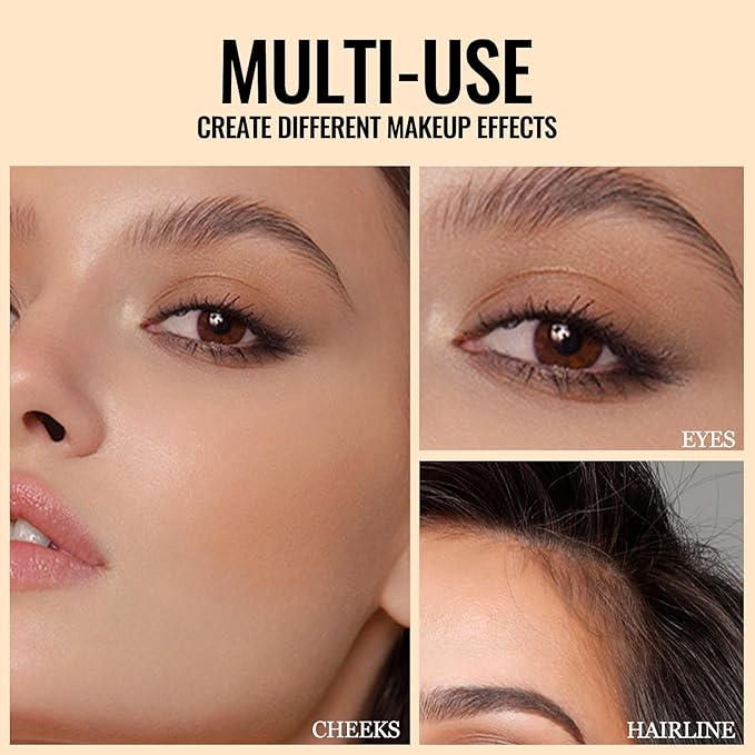 Erinde Matte Grey Contour Palette, Cool Toned Face Sculpting Bronzer Pressed Powder Contour, Lightweight, Ultra-Blendabled, Multiuse Baked Contouring Makeup for Light Skin Tone, 01 Grey Brown