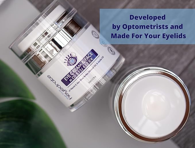 Eye Cream and Face Moisturizer with Organic Aloe Juice, Shea Butter, Almond Oil, & Jojoba Oil | Anti-Aging Eyelid and Facial Moisturizer to Reduce Dark Spots, Dark Circles & Wrinkles (1)