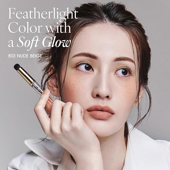 AIR LIPS 803 NUDE BEIGE, Lip & Cheek, Natural Soft Matte Finish & Buildable, Airy Formula (1.2g, 0.003 oz.)