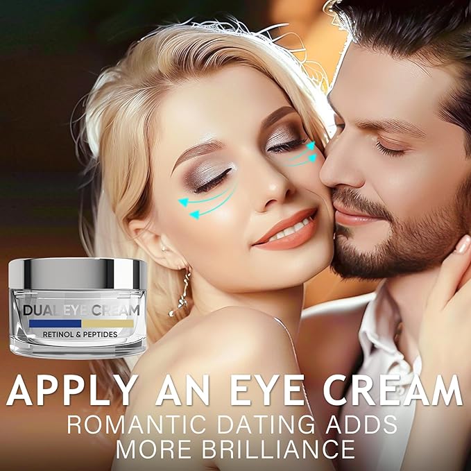 Eye Cream, Dual Eye Cream Anti Aging with Advanced Retinol and Peptides, Under Eye Cream for Dark Circles, Fine Lines, Puffiness and Bags Under Eyes