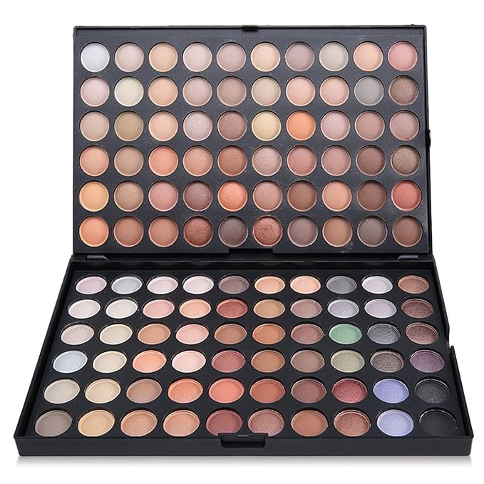 120 Nude Eyeshadow Palette, Beauty Makeup Palette Multicolor Combinable Highly Pigmented Warm Color Cosmetic Sweatproof Matte Pearl Shimmer Makeup Shadow Palette Professional for Women #4