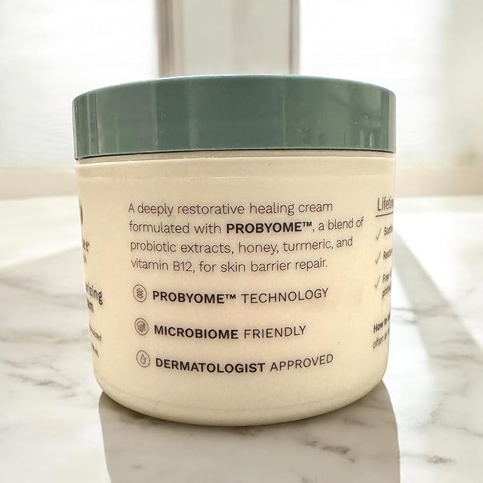 Yobee Body & Face Moisturizing Cream for Dry, Sensitive Skin | Probiotic extracts, Honey, Turmeric, Vitamin B12, Ceramides, Shea Butter | Fragrance Free | For Kids & Adults (2)