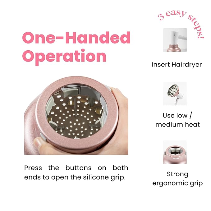 Universal Hair Diffuser “Super Sturdy” 1.7 Inch to 2.6 Inch for Natural Curly and Wavy Hair, Hair Dryer Attachment (Lavender)