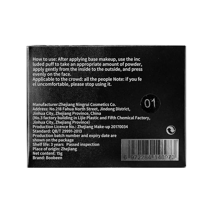 Boobeen Oil Control Loose Powder Translucent Setting Powder Smooth Loose Face Powder, Lightweight&Long Lasting Makeup Setting Foundation Powder, Matte Tint