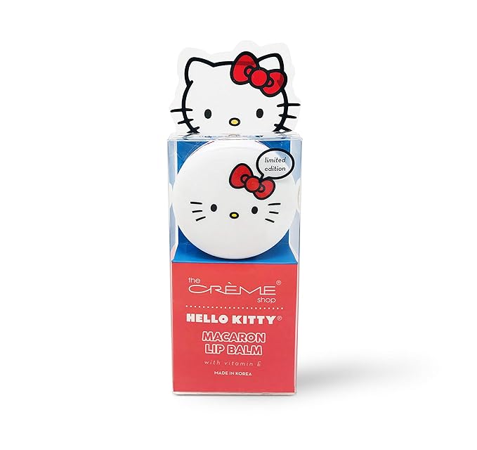 The Crème Shop x Sanrio Macaron Lip Balm (Hello Kitty Mixed Berry) Korean Cute Scented Pocket Portable Soothing Advanced Must-Have on-The-go