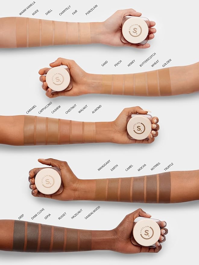 SHEGLAM Hydrating Cream Full Coverage Foundation Balm Long Lasting Concealer Face Foundation for Dry Skin - Butterscotch