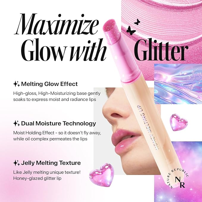 Nature Republic HONEY MELTING LIP 13-14 GLITTER (AURORA GLITTER)
