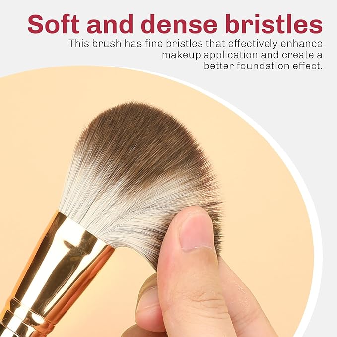 8pcs Gold Makeup Brush Set for All Skill Levels Easy Clean Soft Lint Free Brushes Travel Friendly Kit Foundation Powder Eyeshadow Blush Contour