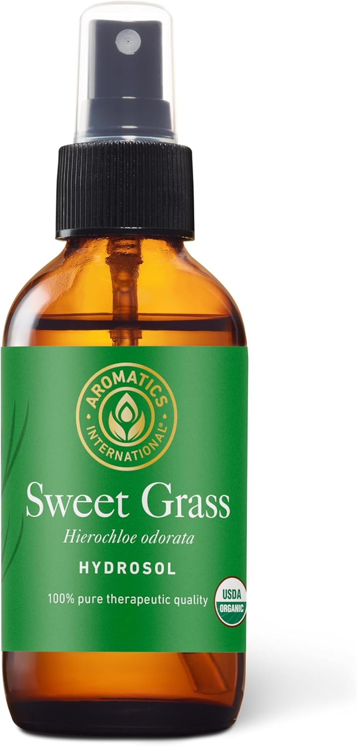 Aromatics International Sweet Grass Hydrosol 100ml | Fresh Aromatic Spray for Home Spaces