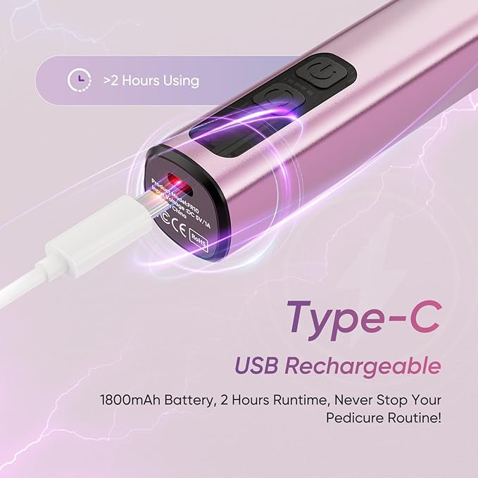 Electric Foot Callus Remover, 2in1 Rechargeable Foot File Callus Remover for Feet, 9 Speeds Foot Scrubber Dead Skin Pedicure Tools for Feet Heel Scraper for Cracked Heels with Sandpaper Discs