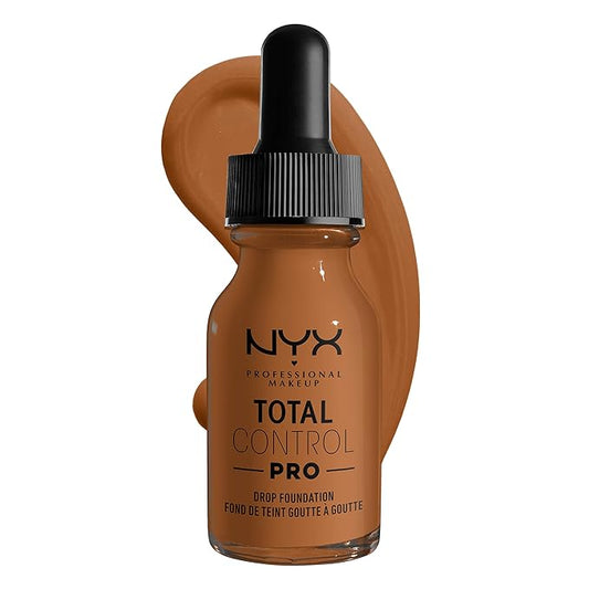 NYX PROFESSIONAL MAKEUP Total Control Pro Drop Foundation, Skin-True Buildable Coverage - Almond