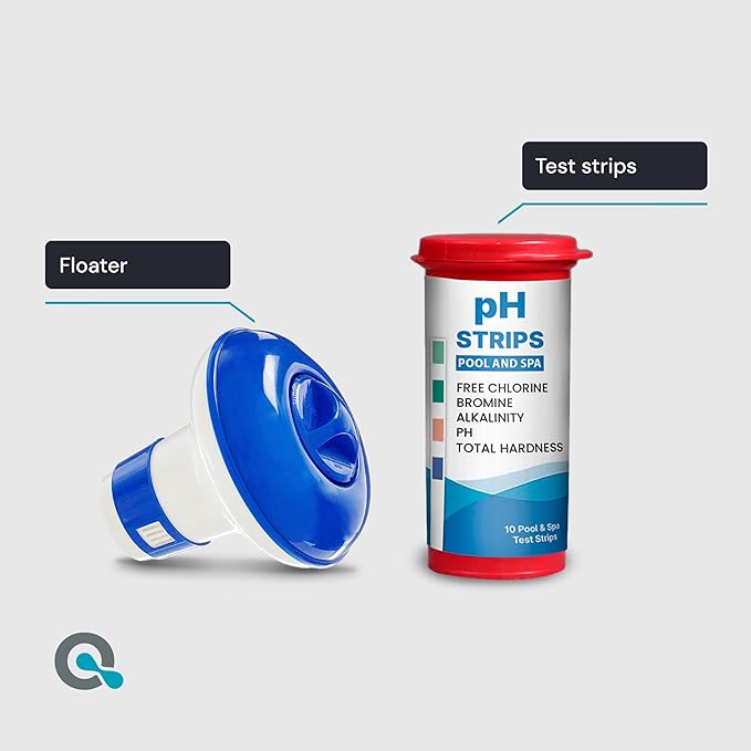 Inflatable Hot Tub Chemical Kit with Bromine Tablets - Inflatable Spa Starter Kit - Convenient Hot Tub Starter Kit & pH Control Kit - AquaDoc Inflatable Spa Chemicals