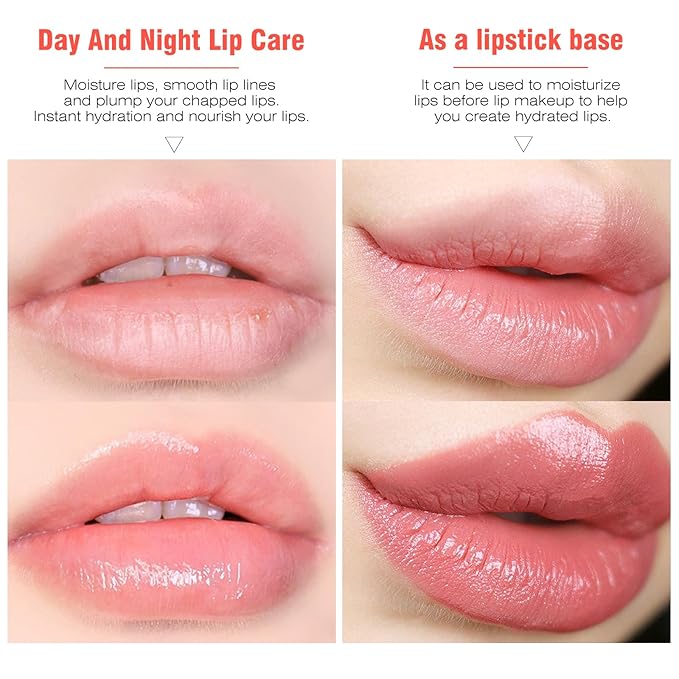 Flavored Lip Balm Set, 4 Scents- Pineapple Green Apple Purple Grapes Lip Balm and Pop Flavor Lip Balm Moisturizer,Transparent Hydrate Multi Flavor Chapstick Balm Bulk,Smooth Lip Lines Lip Care