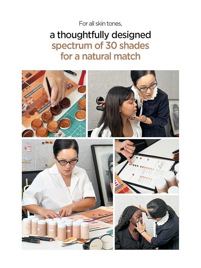 JUNG SAEM MOOL Essential Skin Nuder Cushion 13W Fair Ivory 0.49 Fl Oz, No Refill, Natural Radiant Finish Cushion Foundation with Buildable Coverage, Lightweight Texture, Korean Foundation Makeup