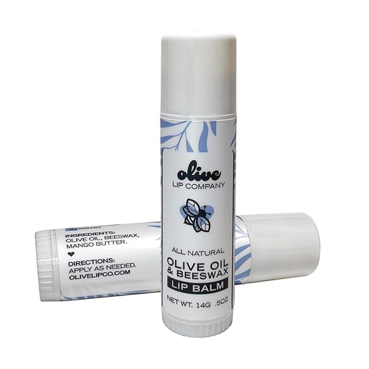Hydrating Beeswax Lip Balm with Natural Olive Oil and Mango Butter, 0.5 oz. Tube, Clear Long Lasting Moisturizer for Dry, Cracked, Chapped Lips, Hydrating Skincare for Women, Men, Kids