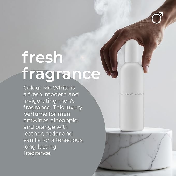 Milton-Lloyd Colour Me White - Cologne for Men - Aromatic Fougere Fragrances - Mens Cologne - Long Lasting Perfume for Men - Eau de Parfum - 1.7 oz