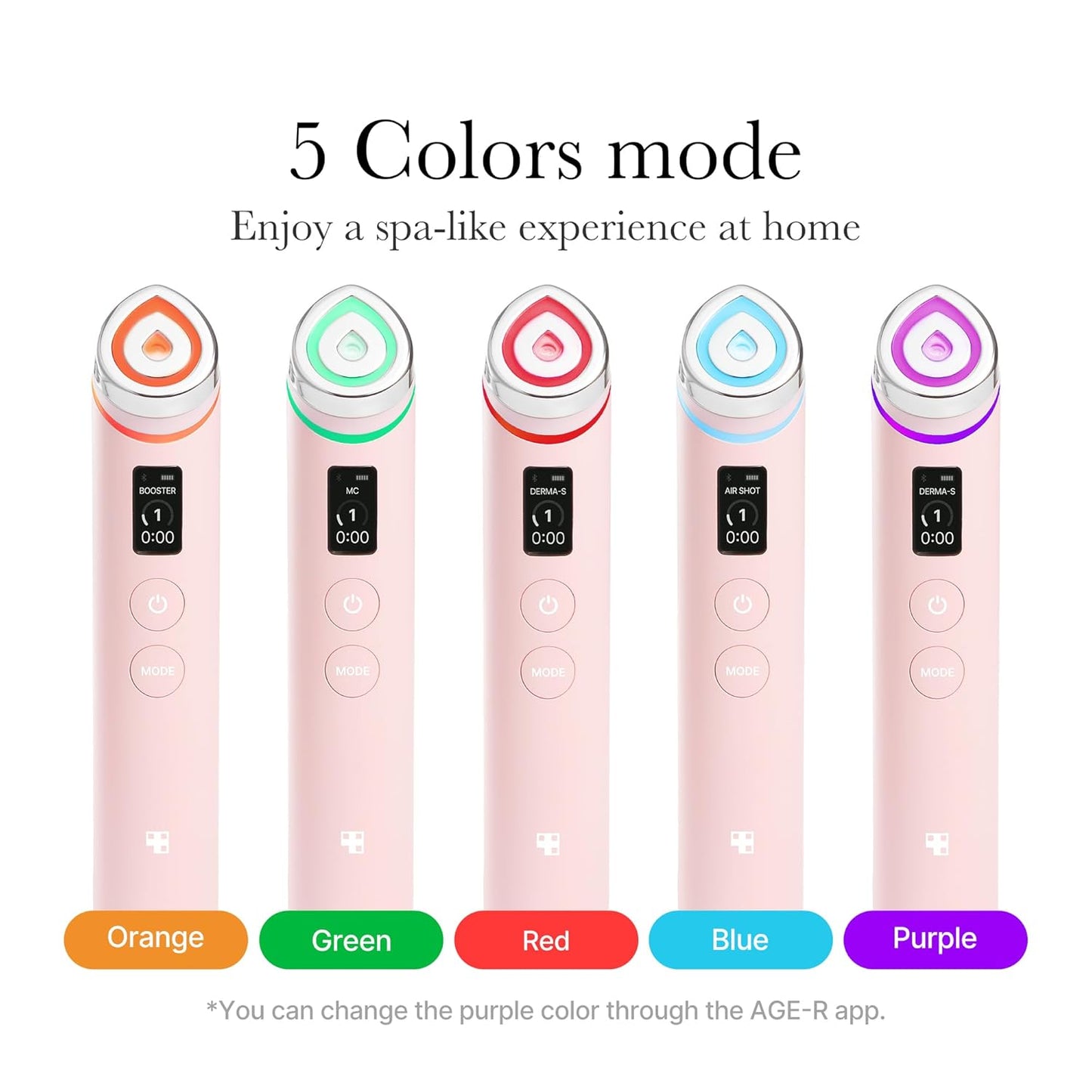 medicube Pink Skincare Set for Glass Glow Skin: Age-R Booster Pro Pink | 6-in-1 Real Glass Glow Beauty Massager and Collagen Jelly Cream- Niacinamide & Freeze-Dried Hydrolyzed Collagen 110ml