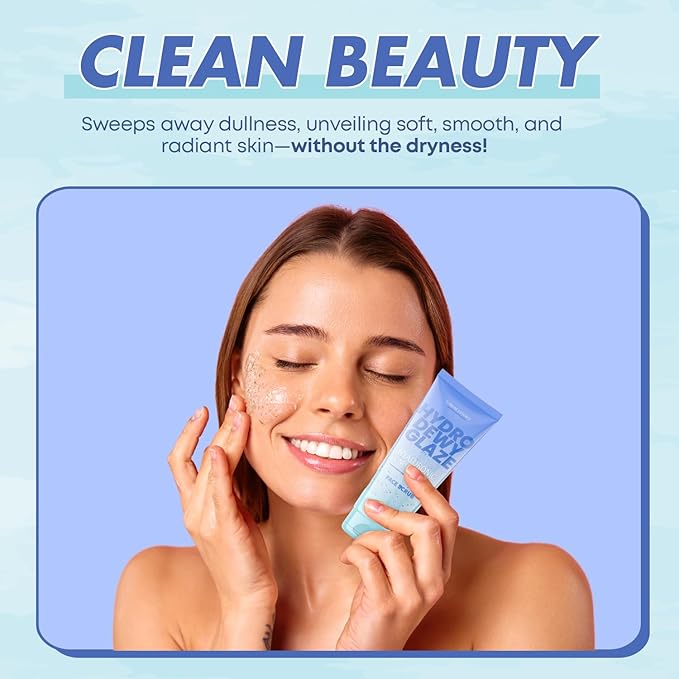 Hyaluronic Acid Facial Scrub - Dermatologist Tested, Anti-Aging, Korean Skin Care, Hydrates & Plumps Dry Skin, Improves Texture & Firmness - Gentle, Vegan, 95% Natural - 1 Pack