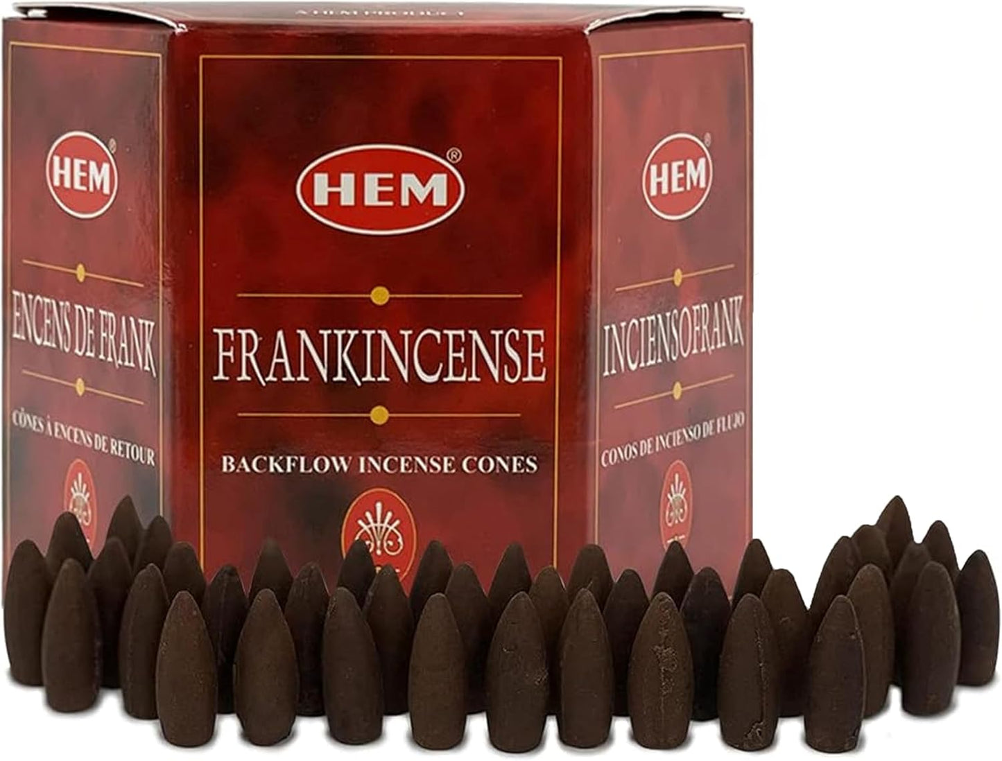 Frankincense Backflow Incense Cones for Inscent Waterfall Aromatic Insent Smoke Fountain Haze Falls