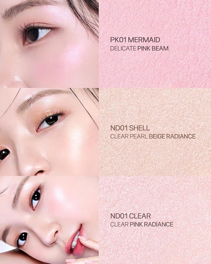 2aN Pure Glash Highlighter – Glass-Like Sheen Powder Highlighter for a Natural, Radiant Glow | Buildable, Long-Lasting, Lightweight Formula (CLEAR, 0.8oz)