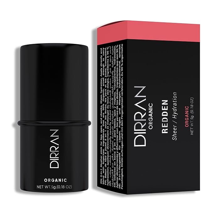 3 in 1 Natural Ingredient 90% Organic Blusher Stick For Lips, Eyes, & Cheeks, Hydration And Natural Beauty Apply directly And Blend With Fingertips, Small Enough to Carry (REDDEN)