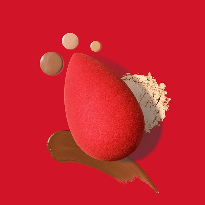 Beautyblender® | Ruby Beauty Blender Makeup Sponge, Super-Soft Foam Easily Blends Foundations, Powders & Creams, Made in USA, Reusable, Washable, Streak Free Application, Vegan, Cruelty Free