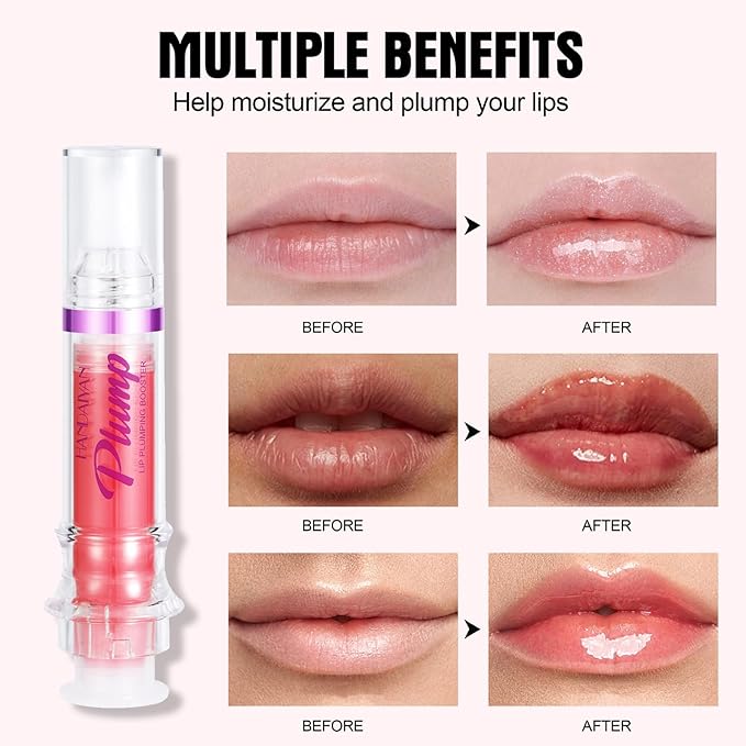 Glossy Finish Lip Glow Oil,Lip Plumping Booster Plump,Hydrating, Volumizes & High-Shine Lip Plumping Mirror Lip Glaze Lip Makeup,Lip Enhancer for Fuller, Lip Mask, Hydrating& Reduce Fine Lines (003#)