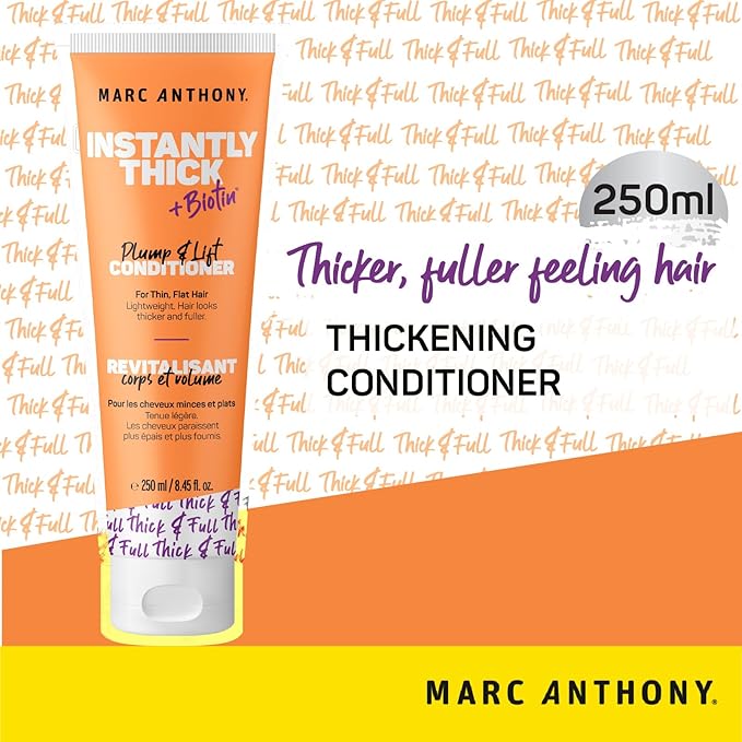 Marc Anthony Instantly Thick Biotin Conditioner, 8.45 oz - Volumizing & Moisturizing Hair Product for Thin, Flat or Dry Hair - Paraben-free, Sulfate-free, Phthalate-free (Pack of 2)