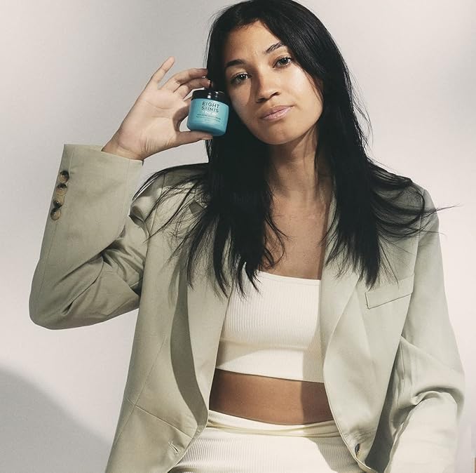 Eight Saints Skin Care Up the Anti Night Cream Face Moisturizer to Reduce Fine Lines and Wrinkles, Natural and Organic Anti Aging Cream For Face & Neck with Niacinamide and Hyaluronic Acid, 2 Ounces