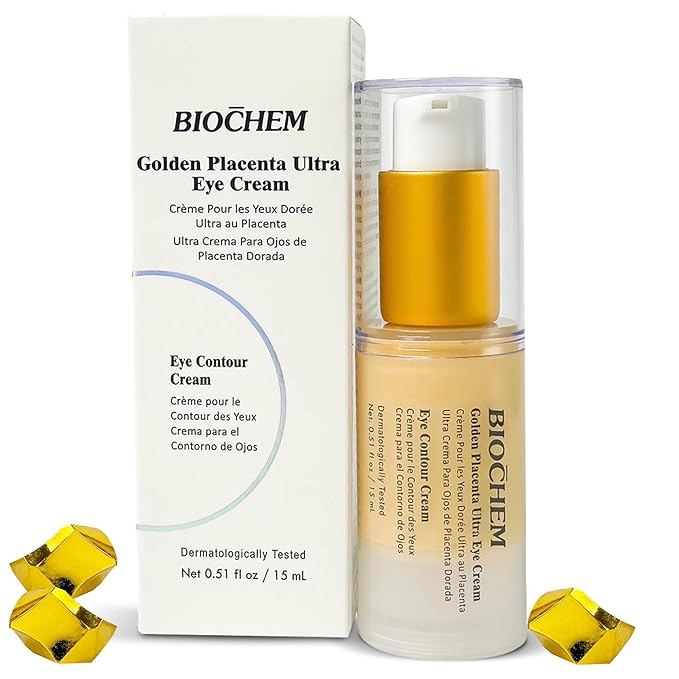 Golden Placenta Ultra Eye Cream - 0.51 fl oz / 15 ml, Luxury Eye Contour Treatment for Wrinkles and Dark Circles