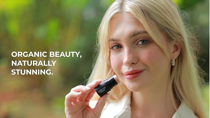 3 in 1 Natural Ingredient 90% Organic Blusher Stick For Lips, Eyes, & Cheeks, Hydration And Natural Beauty Apply directly And Blend With Fingertips, Small Enough to Carry (REDDEN)