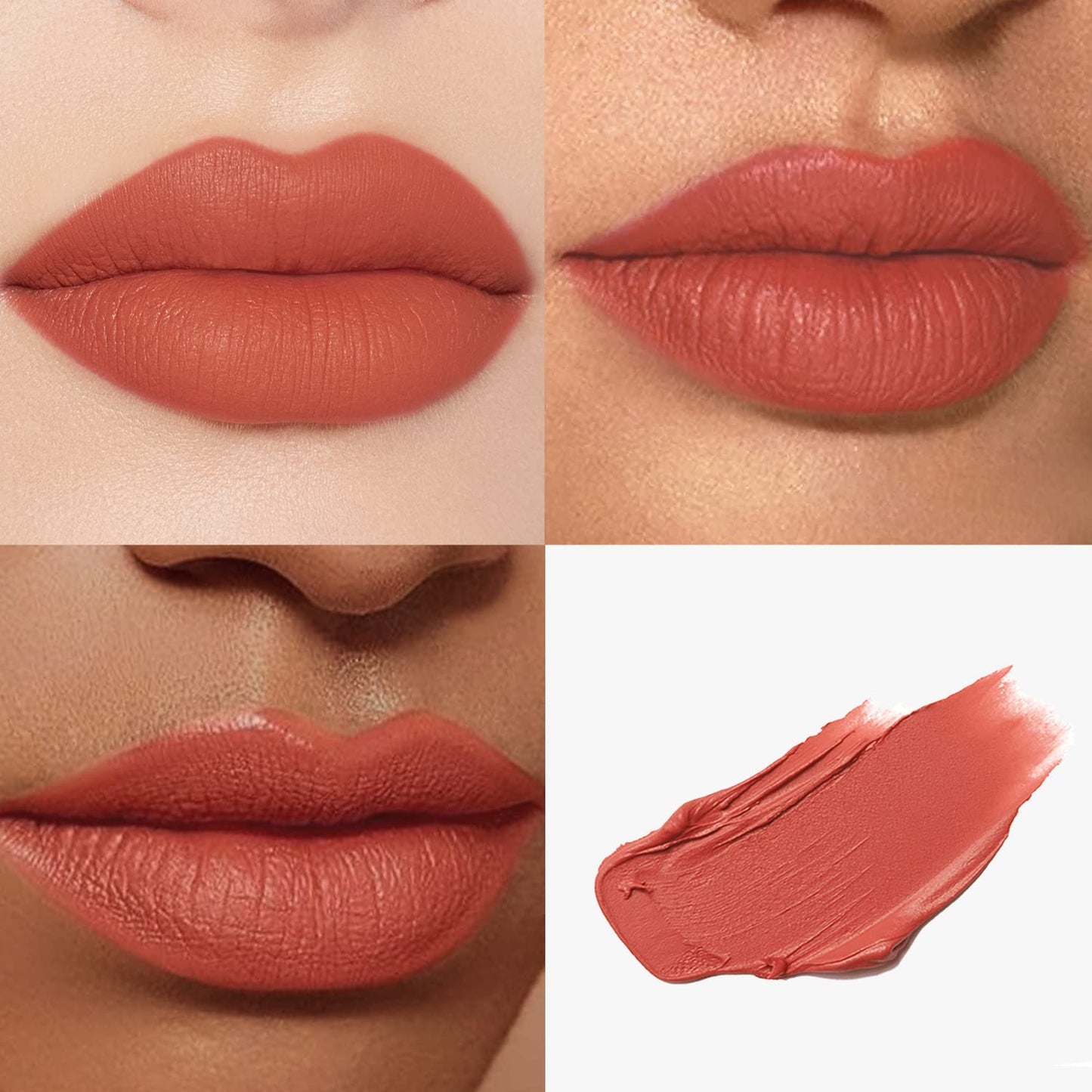 Catkin Rouge Matte Lipstick, Nude Waterproof Long Lasting Carving Satin Moisturizing Smooth Soft 0.13 Ounce-Chinese Style (CO137)