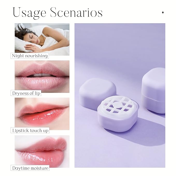 0.25 oz（7g） Empty Lip Balm Square Containers Tubes Lipstick 12 Pieces for Make Natural Lip Balm Lip Care - DIY & BPA FREE (Purple)