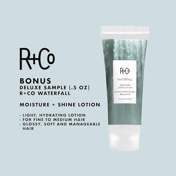 R+Co Waterfall Moisture and Shine Lotion (5 Oz) + Travel Size (.5 Oz) | Vegan + Cruelty-Free |
