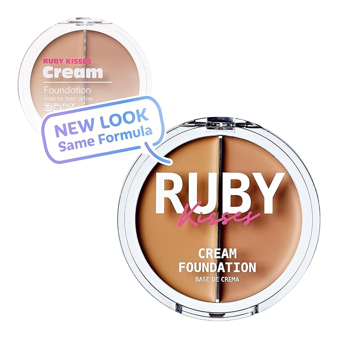 Ruby Kisses 3D Face Creator Cream Foundation & Concealer, 12 Hours Long Lasting, Medium to Full Coverage, Non-Greasy, Ideal for Makeup & Contour Palette (Level 5)