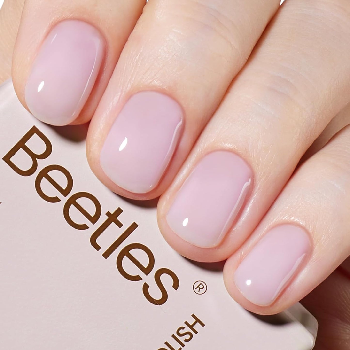 Beetles Nude Gel Nail Polish - 15ml Nude Purple Jelly Gel Polish Neutral Nail Polish Nail Concealer Sheer Translucent Effect Soak Off UV French Nail Art Manicure Salon DIY Gifts for Women