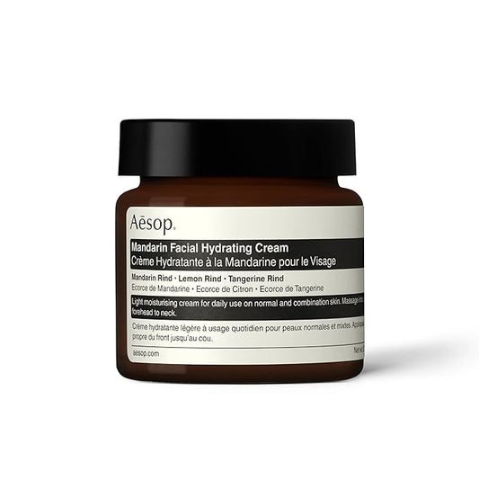 Aesop Mandarin Facial Hydrating Cream | Cools, Tones, and Balances Normal And Combination Skin | Mandarin Rind, Lemon Rind, Tangerine Rind | 2.1 oz / 60 mL