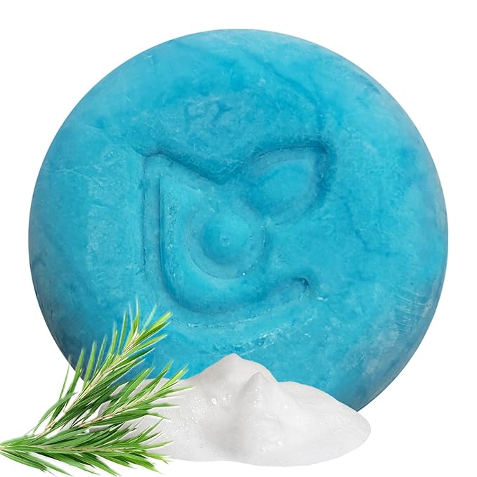 Maka Nature Low-Carbon Shampoo Bar | Korean K-Beauty Haircare with Natural Ingredients for Dry Scalp & Hair Types | Vegan, Eco-Friendly, pH balanced, 3.35oz (Tea Tree)