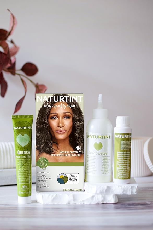 Naturtint 4N Natural Chestnut Permanent Hair Color (Pack of 6), Ammonia Free, Vegan, Cruelty Free, up to 100% Gray Coverage, Long Lasting Results (Packaging may vary)