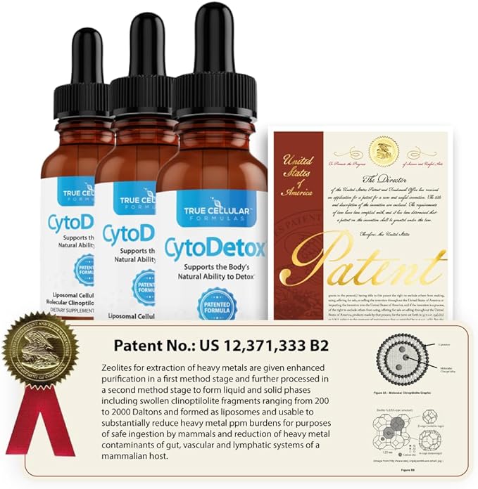 CytoDetox Liposomal Zeolite Clinoptilolite with Fulvates - Supports Cellular Detox & Natural Toxin Removal - Gentle Detoxifier and Binder - 1 oz Bottle