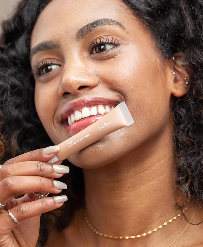 Ere Perez - Natural Lychee Crème Corrector | Vegan, Cruelty-Free, Clean Beauty (Seis – Cool Toffee, 0.33 oz | 10 ml)