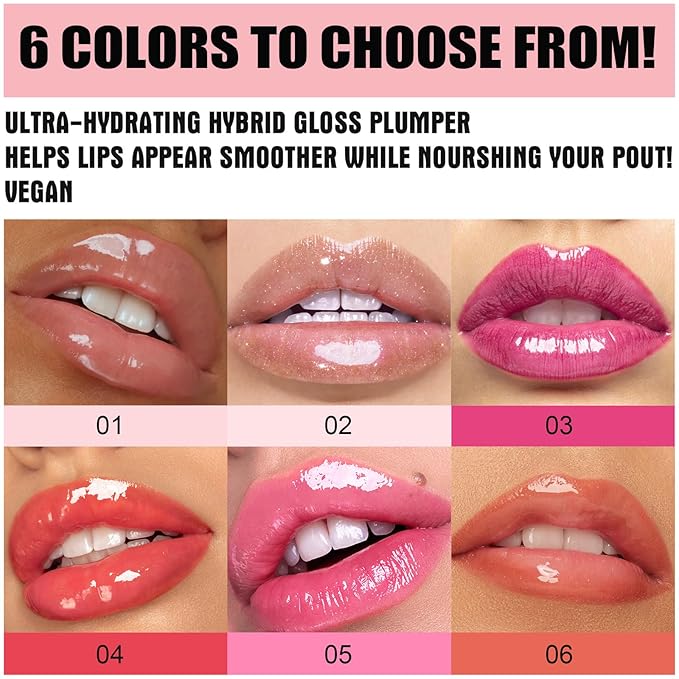 Glossy Finish Lip Glow Oil,Lip Plumping Booster Plump,Hydrating, Volumizes & High-Shine Lip Plumping Mirror Lip Glaze Lip Makeup,Lip Enhancer for Fuller, Lip Mask, Hydrating& Reduce Fine Lines (003#)