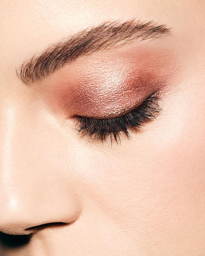 MAKE Beauty Multi-Chromatic Eye Shadow. Metal Reflecting Luminous Foil Finish Creamy, Buildable, Dimensional Long-wear, Crease-proof Powder Eyeshadow, Multichrome Shade - Gleam, Rose Gold