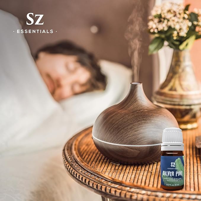 Silver Pine Essential Oil - 100% Pure & Undiluted- Extracted from Pinus Sylvestris - Clean & Fresh Scent with Woody Overtones - Therapeutic Grade & Vegan - 0.17oz (5ml)