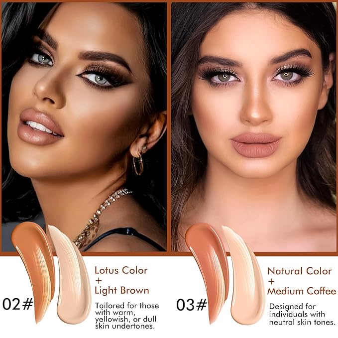 4 Colors Cream Contour, Stick Palette, Contouring Concealer, Stick Primer, Face Makeup Kit for Beginners, Cream Concealer and Highlight Stick(#2+3)