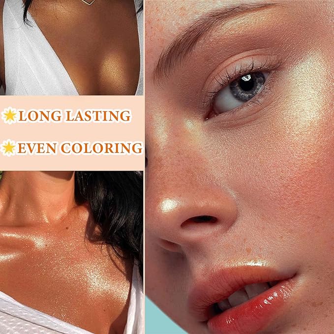 Body Luminizer Liquid Illuminator, Bronze Gold, Skin Foundation Concealer, All Skin Types