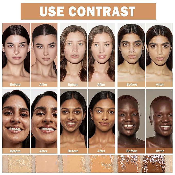 Concealer Full Coverage Foundation for Mature Skin,Oil Control Matte 2 in 1 Concealer liquid Foundation Makeup Waterproof Base De Maquillaje Alta Cobertura-02 Natural